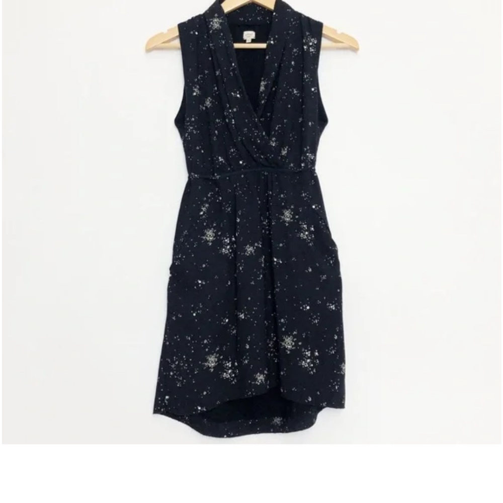 Aritzia Wilfred Sabine Dress XS Black & Birch Galaxy Print